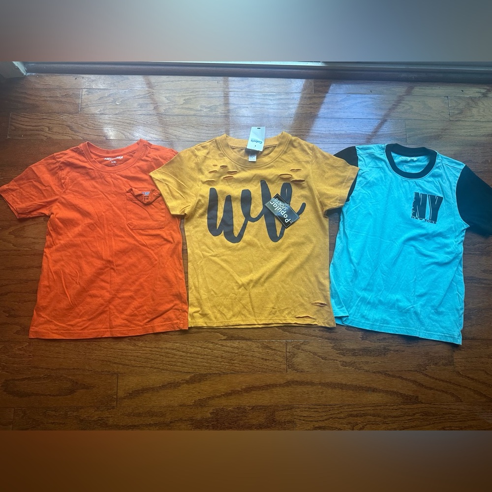 Boys Kids Yellow 'Wild' Graphic Tee Size 8 3pcs